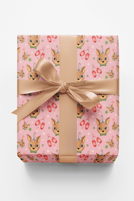 Reindeer Ornaments Wrapping Paper | Michelle Gilsey | Artist Corner - London Penny Gift Wrap