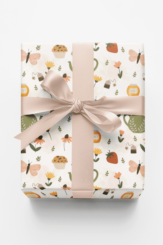 Spring Tea Garden - London Penny Gift Wrap
