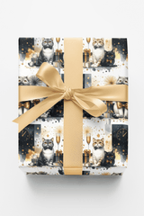 New Year's Celebration (Exotic Shorthair) Wrapping Paper - London Penny Gift Wrap