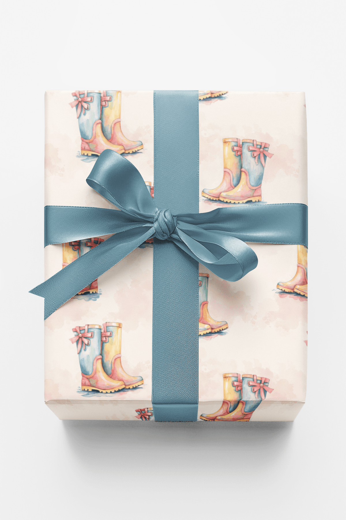 Pastel Rainboot Parade - London Penny Gift Wrap