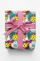 Pop Smash Pickleball Wrapping Paper - London Penny Gift Wrap
