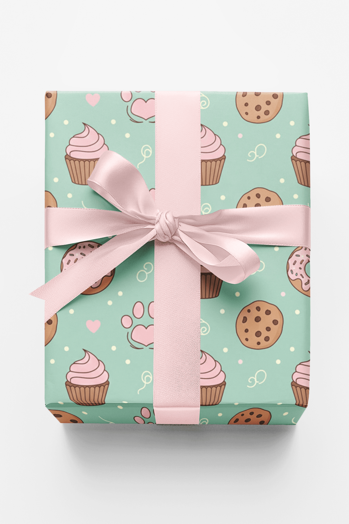 Paws & Pastry Mint - London Penny Gift Wrap