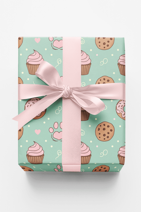 Paws & Pastry Mint - London Penny Gift Wrap