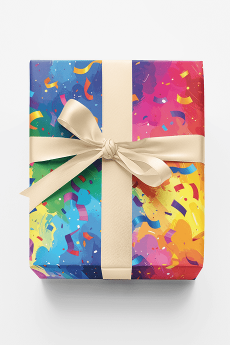 Confetti Storm Celebration Wrapping Paper - London Penny Gift Wrap