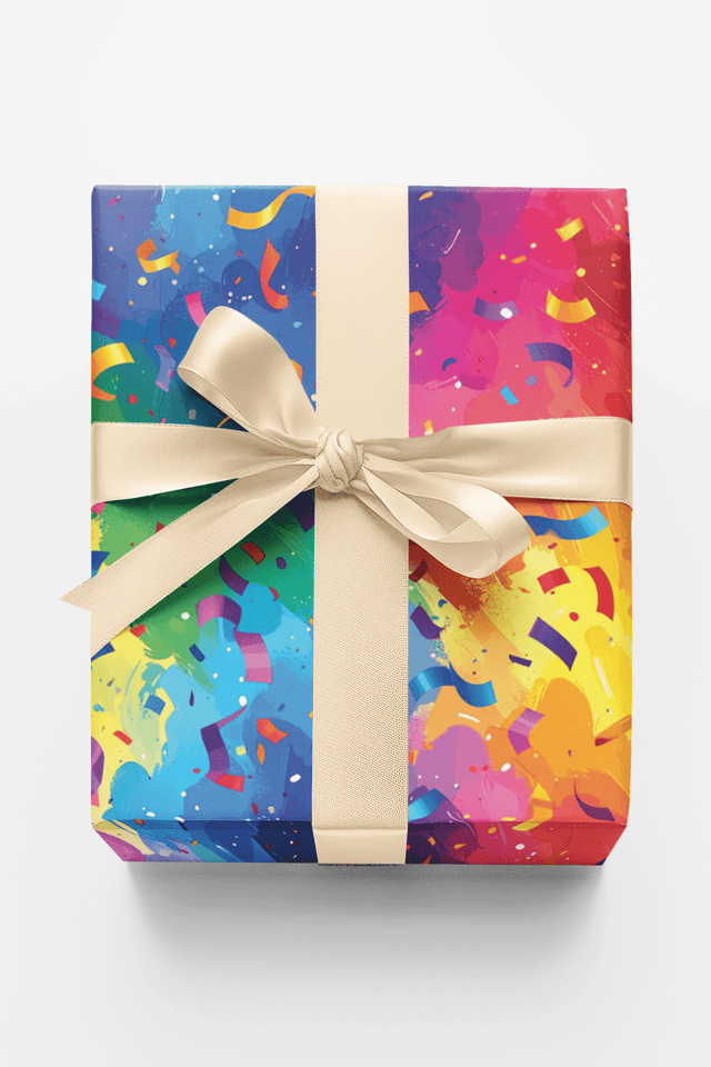 Confetti Storm Celebration Wrapping Paper - London Penny Gift Wrap