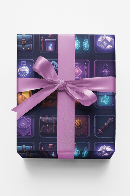 Inventory Relic Grid Wrapping Paper