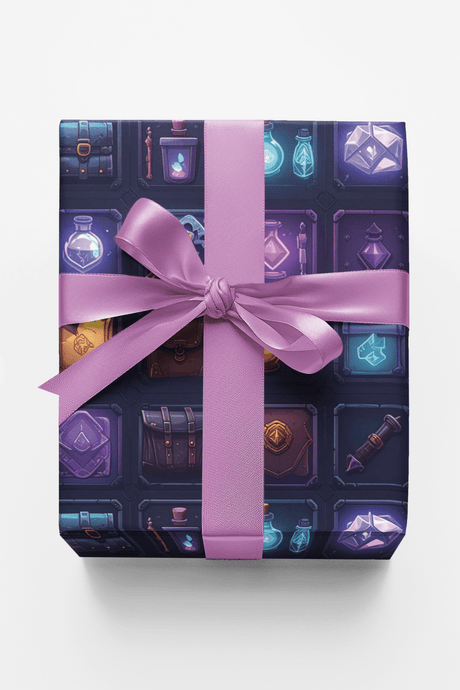 Inventory Relic Grid Wrapping Paper - London Penny Gift Wrap