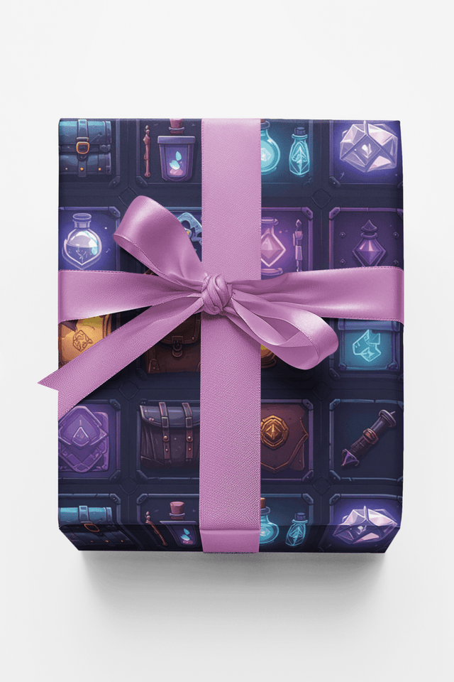 Inventory Relic Grid Wrapping Paper - London Penny Gift Wrap