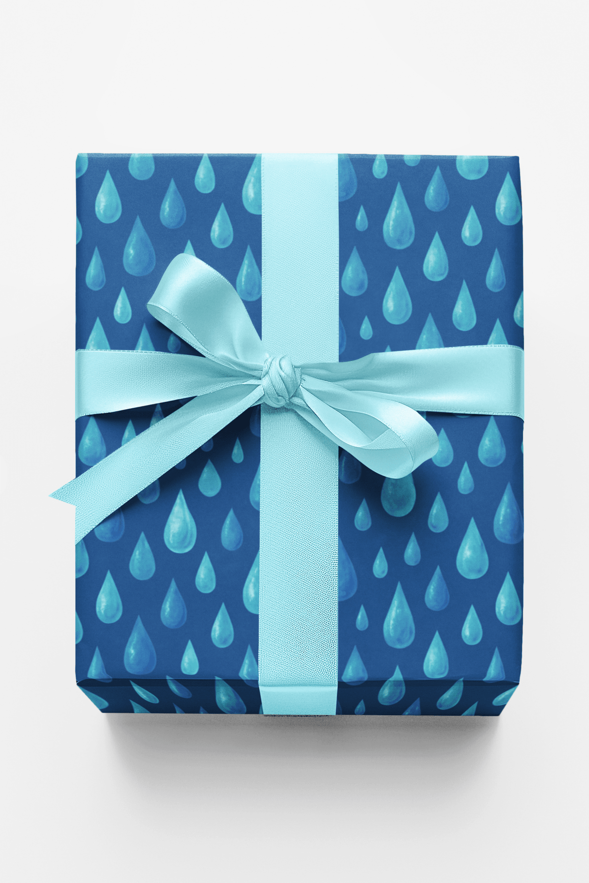 April Showers Raindrops - London Penny Gift Wrap