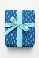 April Showers Raindrops - London Penny Gift Wrap