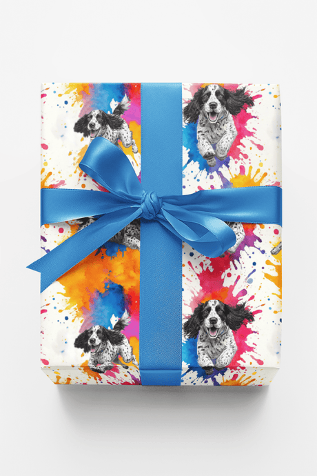 Spaniel Splash - London Penny Gift Wrap