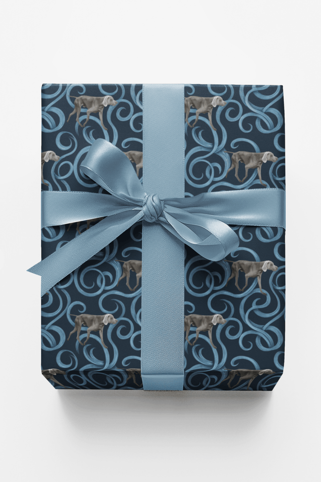 Weimaraner Whirl - London Penny Gift Wrap