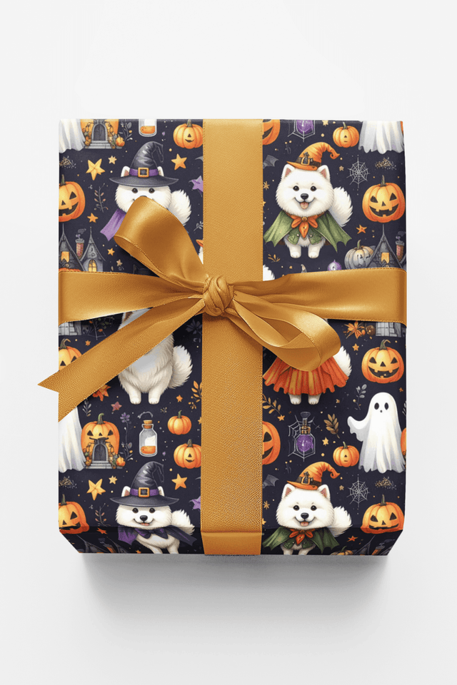 Halloween Samoyeds Wrapping Paper - London Penny Gift Wrap