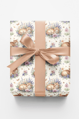 Cats & Floral Cottage (Exotic Shorthair) Wrapping Paper - London Penny Gift Wrap