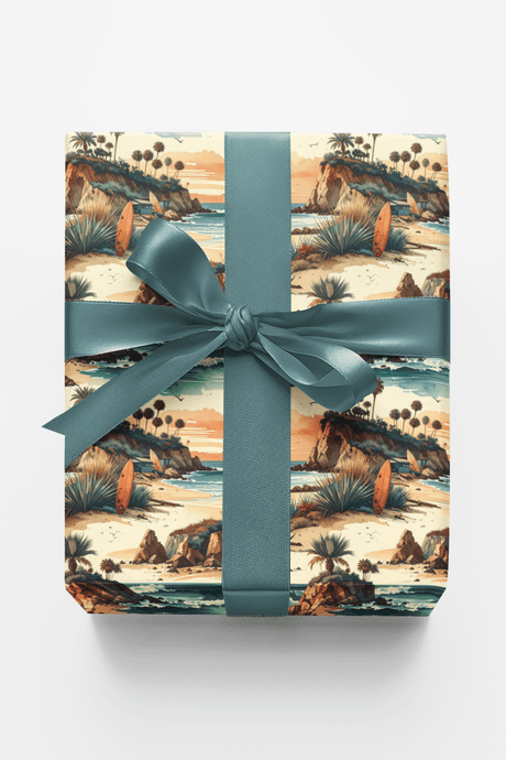 Vintage Surf Escape Wrapping Paper - London Penny Gift Wrap