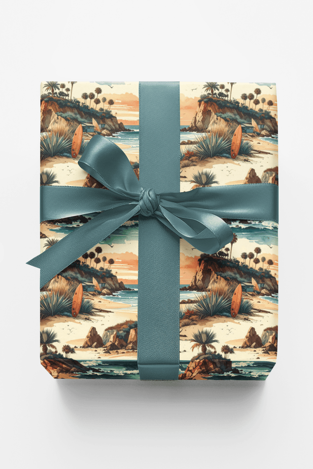 Vintage Surf Escape Wrapping Paper - London Penny Gift Wrap