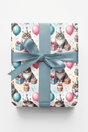 Birthday Party Cats (Maine Coon) Wrapping Paper - London Penny Gift Wrap