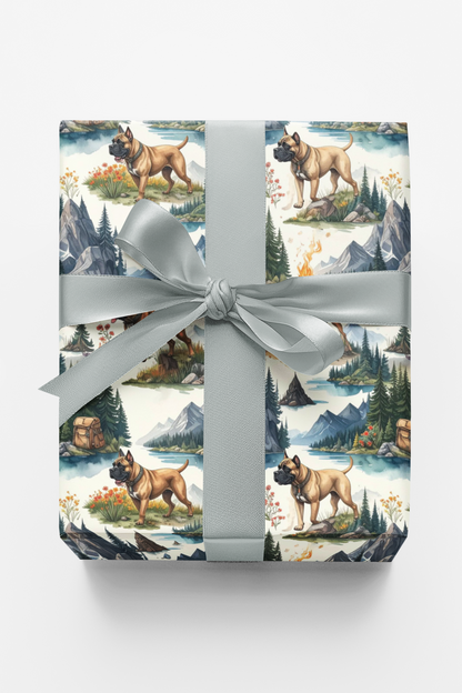 Mountain Adventure (Cane Corso) Wrapping Paper