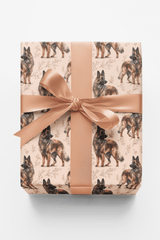 Belgian Shepherd Blossoms - London Penny Gift Wrap
