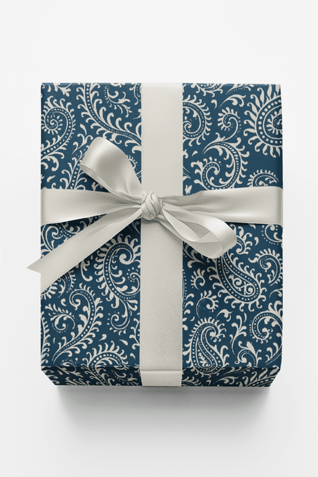 Indigo Arabesque - London Penny Gift Wrap