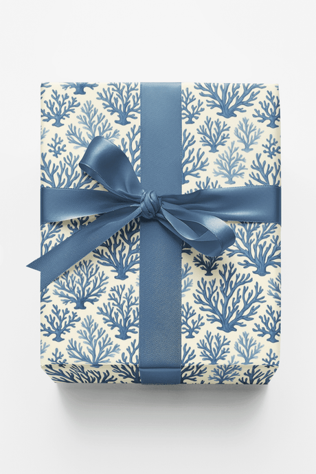 Blue Coral Dreams - London Penny Gift Wrap