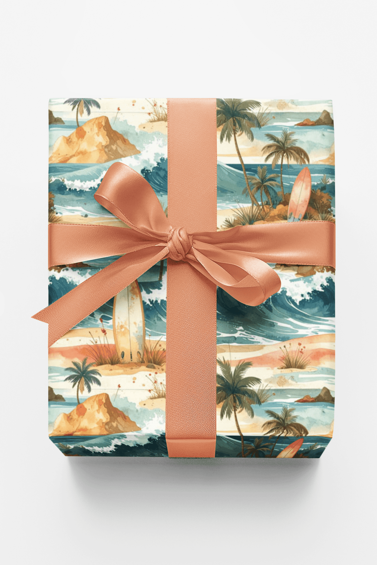 Endless Summer Coastline Wrapping Paper - London Penny Gift Wrap