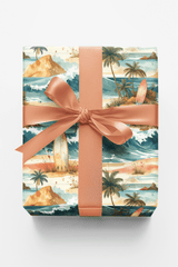 Endless Summer Coastline Wrapping Paper - London Penny Gift Wrap