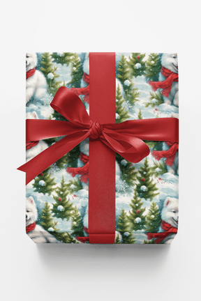 Snowy Samoyeds - London Penny Gift Wrap