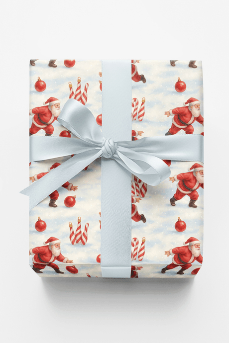 Bowling with Claus - London Penny Gift Wrap