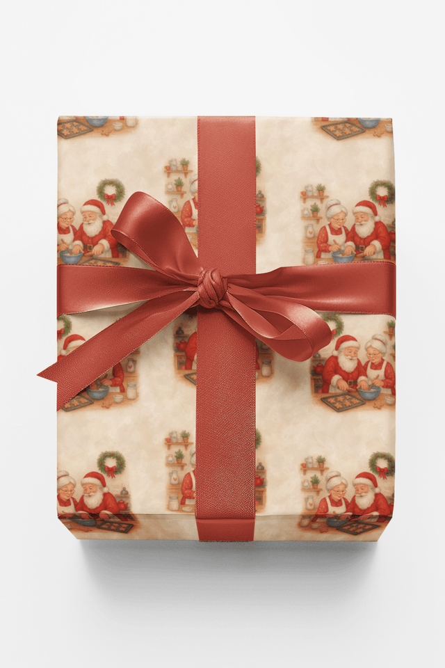 Cookie Time with the Clauses - London Penny Gift Wrap