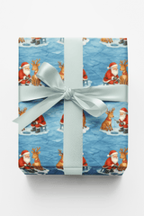 Cool Catch with Claus - London Penny Gift Wrap