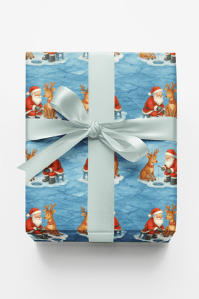 Cool Catch with Claus - London Penny Gift Wrap