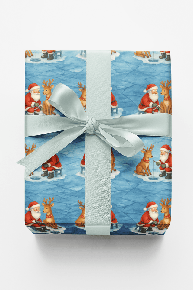 Cool Catch with Claus - London Penny Gift Wrap