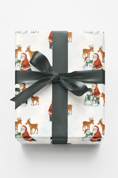 Flurries & Fun with Claus - London Penny Gift Wrap