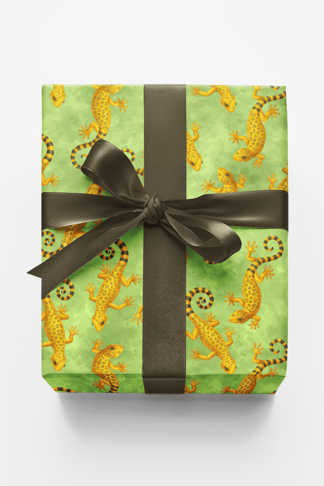 Golden Gecko Dance - London Penny Gift Wrap