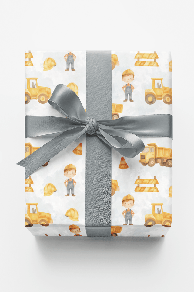 Construction Kids - London Penny Gift Wrap