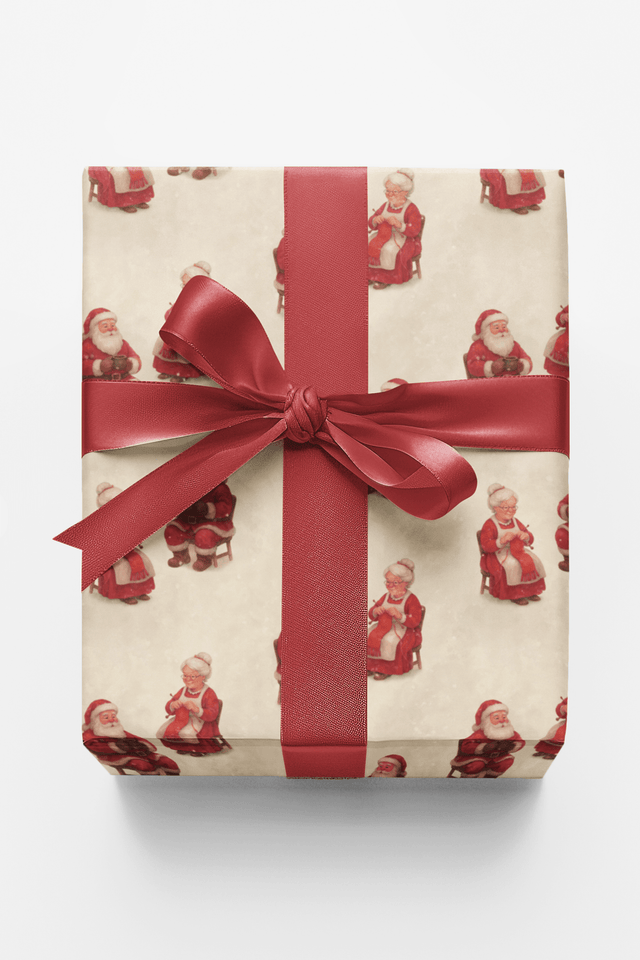 Love & Laughter with the Clauses - London Penny Gift Wrap