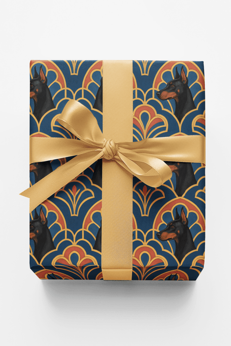 Doberman Deco - London Penny Gift Wrap