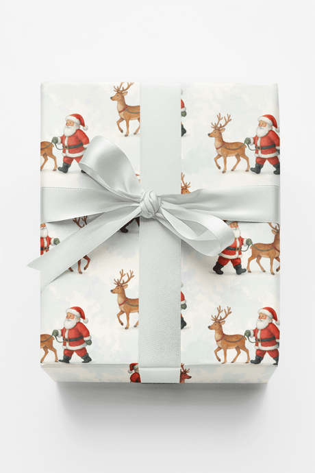 Santa’s Reindeer Walkies - London Penny Gift Wrap