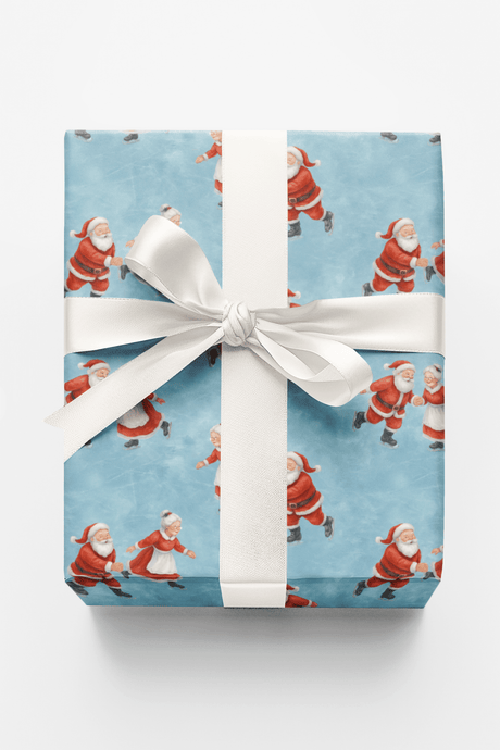 Skating St. Nick - London Penny Gift Wrap