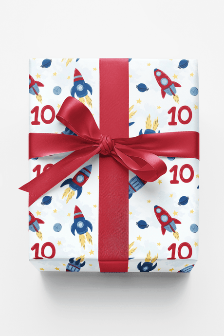 Stellar Birthday Ten - London Penny Gift Wrap