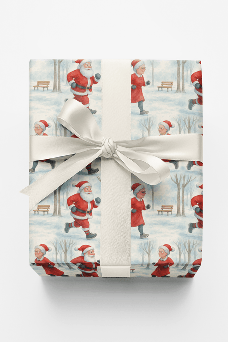 Cardio Claus - London Penny Gift Wrap