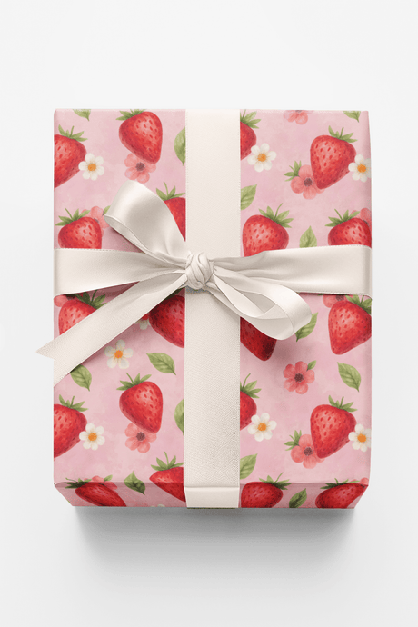 Sweet Strawberries - London Penny Gift Wrap