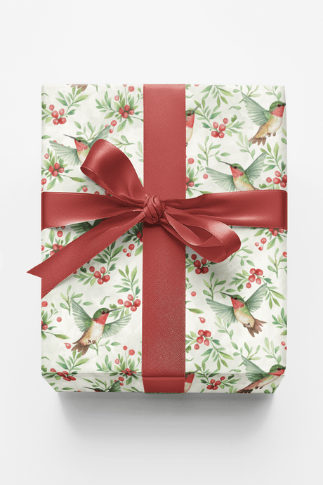 Holiday Hummingbirds - London Penny Gift Wrap