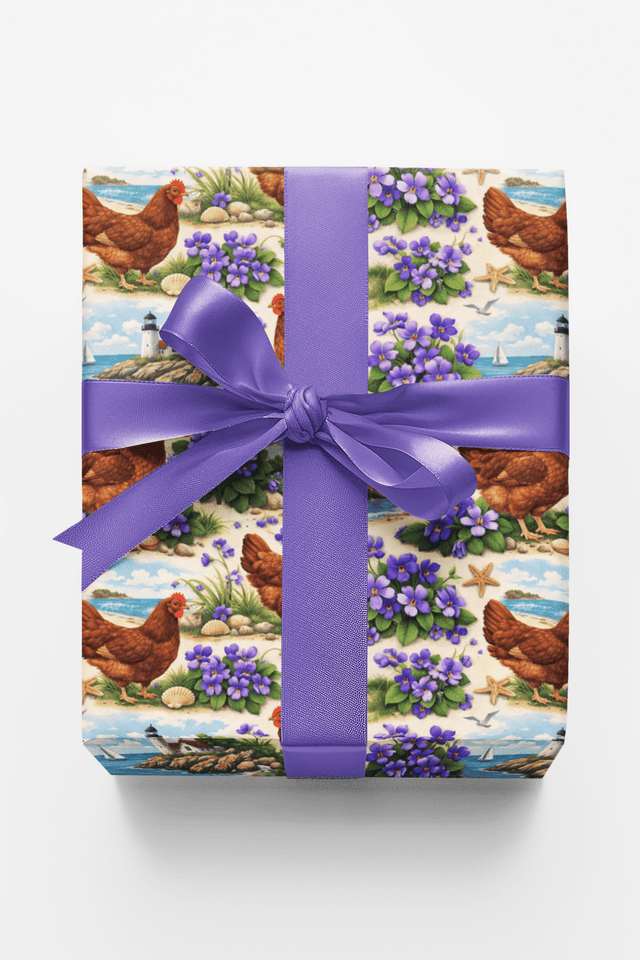 Rhode Island Flora & Fauna - London Penny Gift Wrap