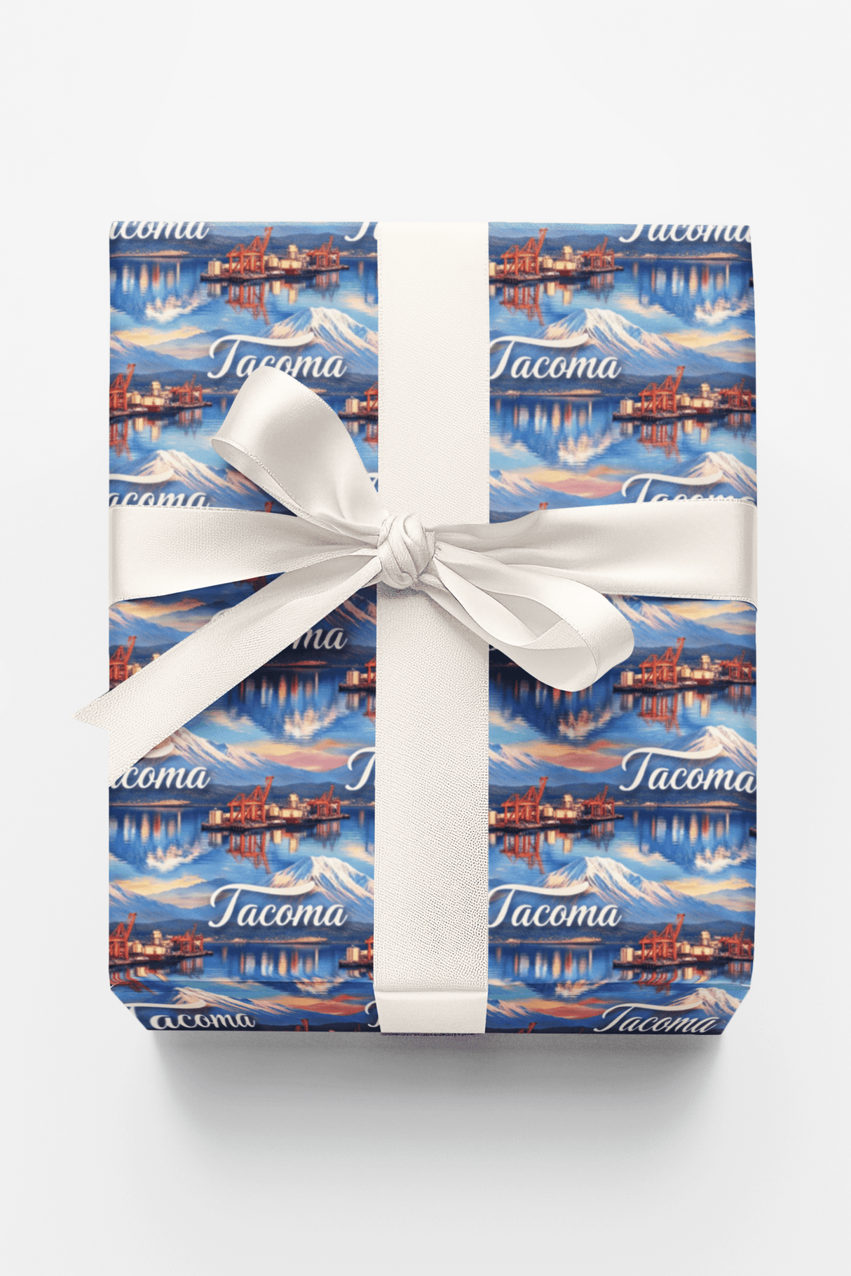 Tacoma Rainier Harbor - London Penny Gift Wrap