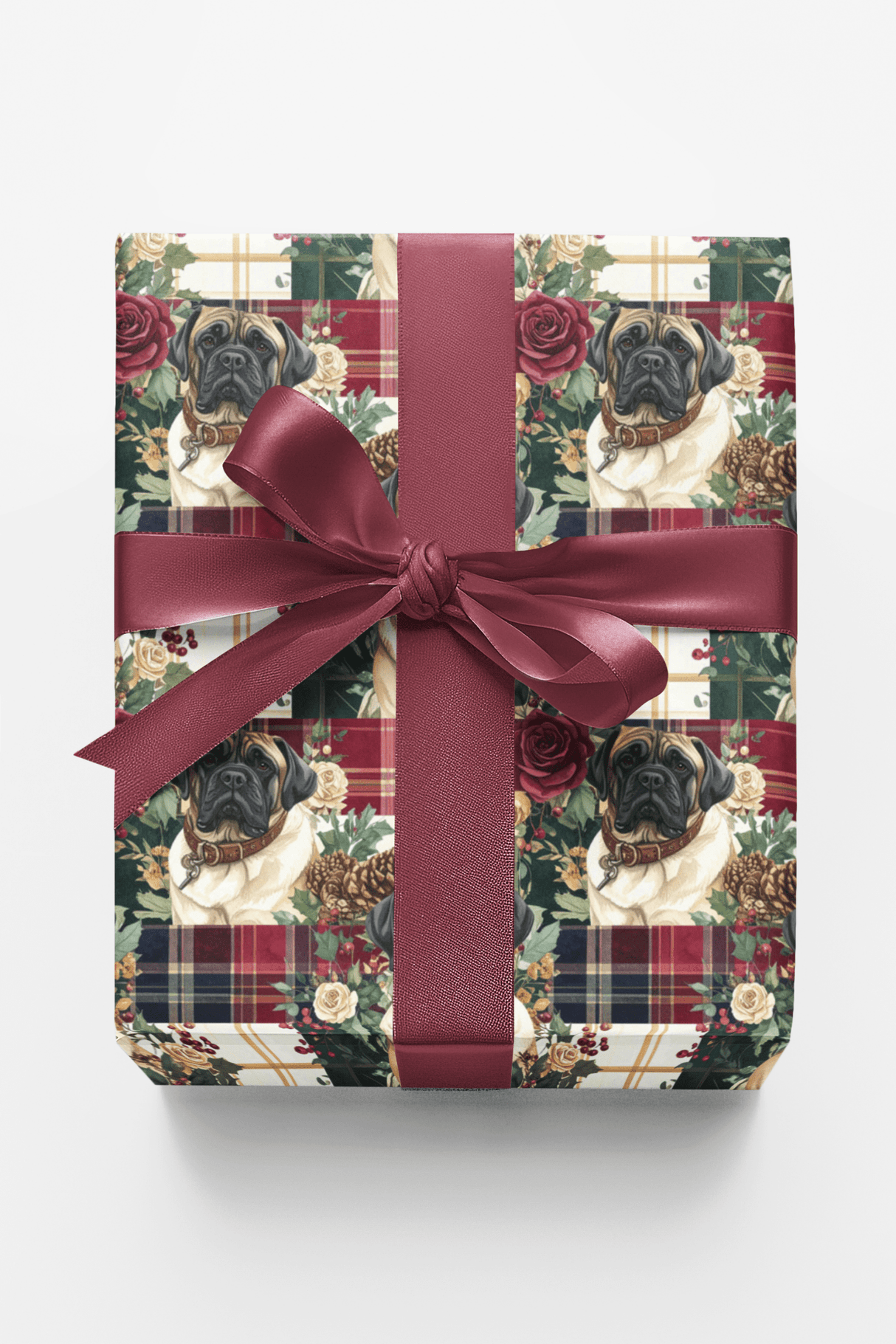 Tartan & Tradition (English Mastiff) Wrapping Paper - London Penny Gift Wrap