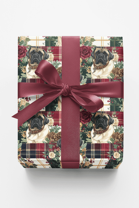 Tartan & Tradition (English Mastiff) Wrapping Paper - London Penny Gift Wrap