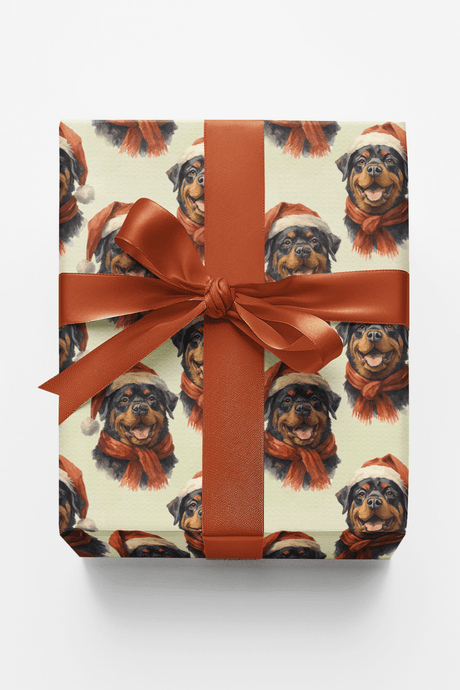 Rottweiler in Red - London Penny Gift Wrap