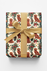Classic Christmas Golden Retriever Wrapping Paper